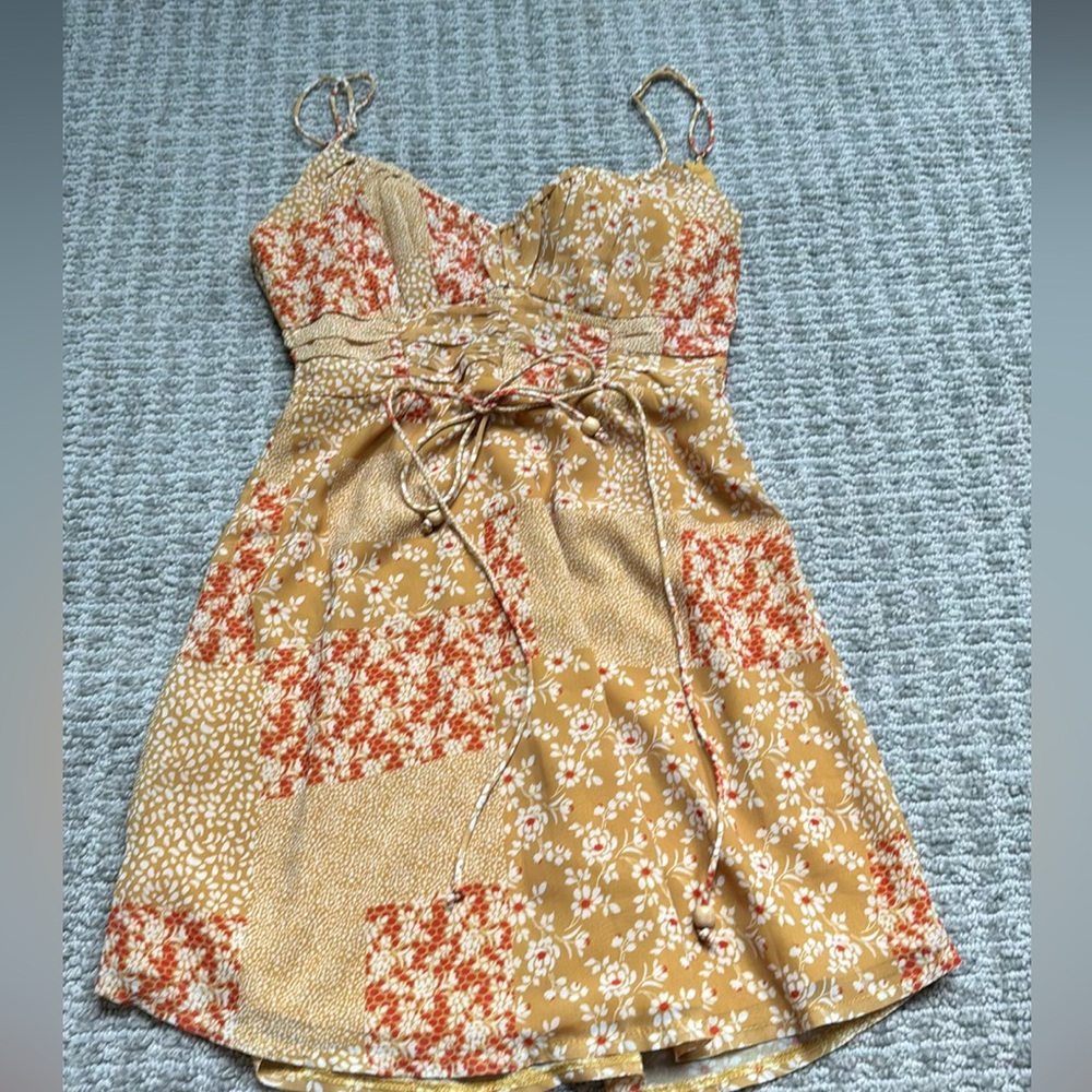 Yellow mini dress